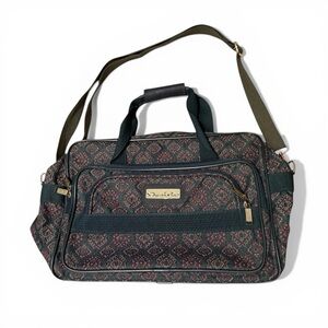 Oscar de la Renta Vintage Tapestry Travel Carry-On Overnight Weekender Bag